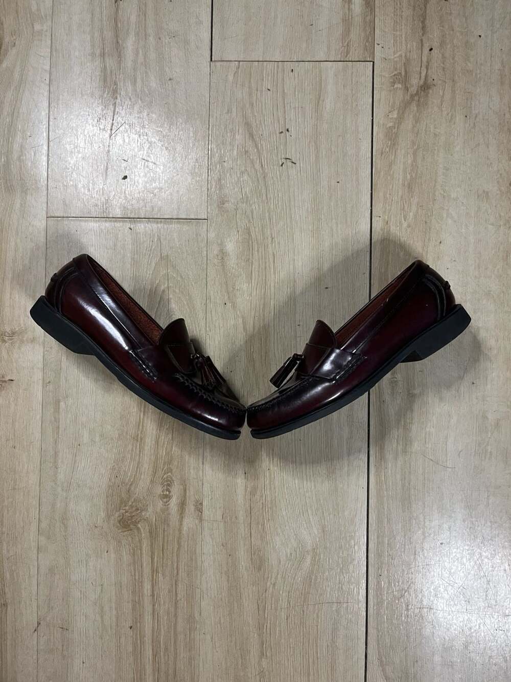Rockport Men's Burgundy Leather Tassel Loafers